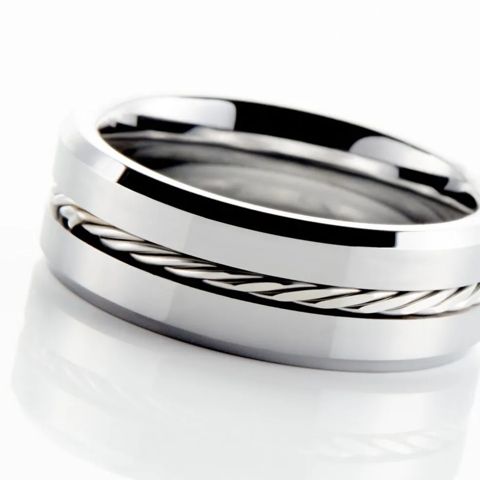 Bague Jourdan Iron Tungstene Blanc