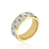 Bague Jourdan Oahu Acier Blanc Et Jaune