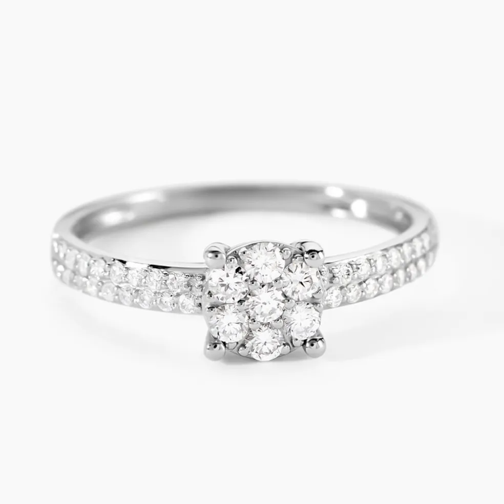 Bague Julia Ld Platine Blanc Diamant Synthétique
