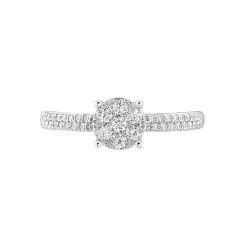 Bague Julia Or Blanc Diamant Synthetique