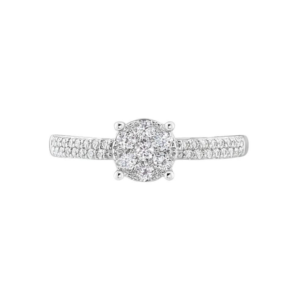 Bague Julia Or Blanc Diamant Synthetique
