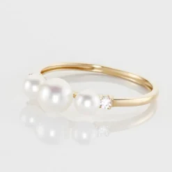 Bague Jwan Or Jaune Perle De Culture