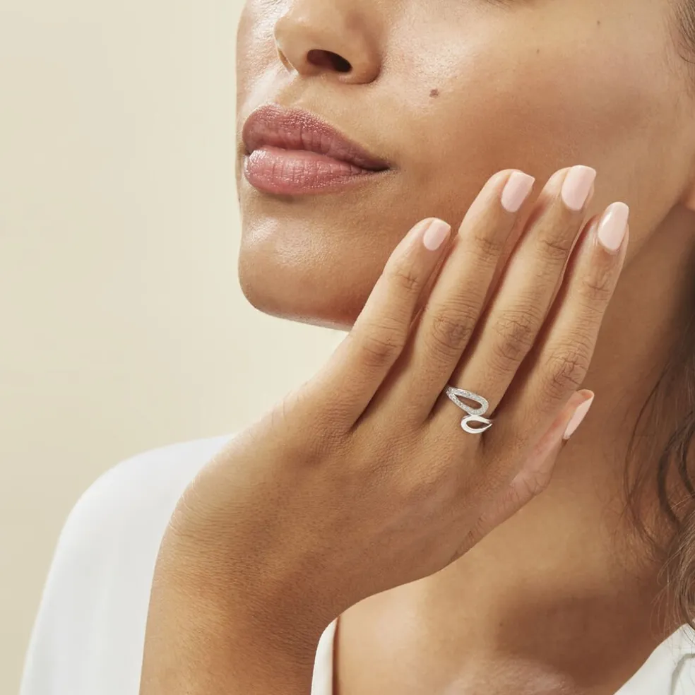 Bague Kali Argent Blanc Oxyde De Zirconium