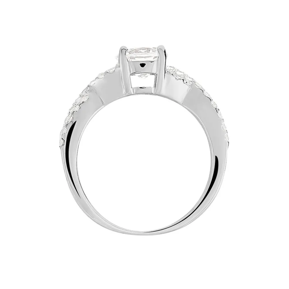 Bague Karin Argent Blanc Oxyde De Zirconium