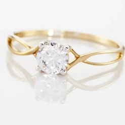 Bague Karlena Or Jaune Oxyde De Zirconium