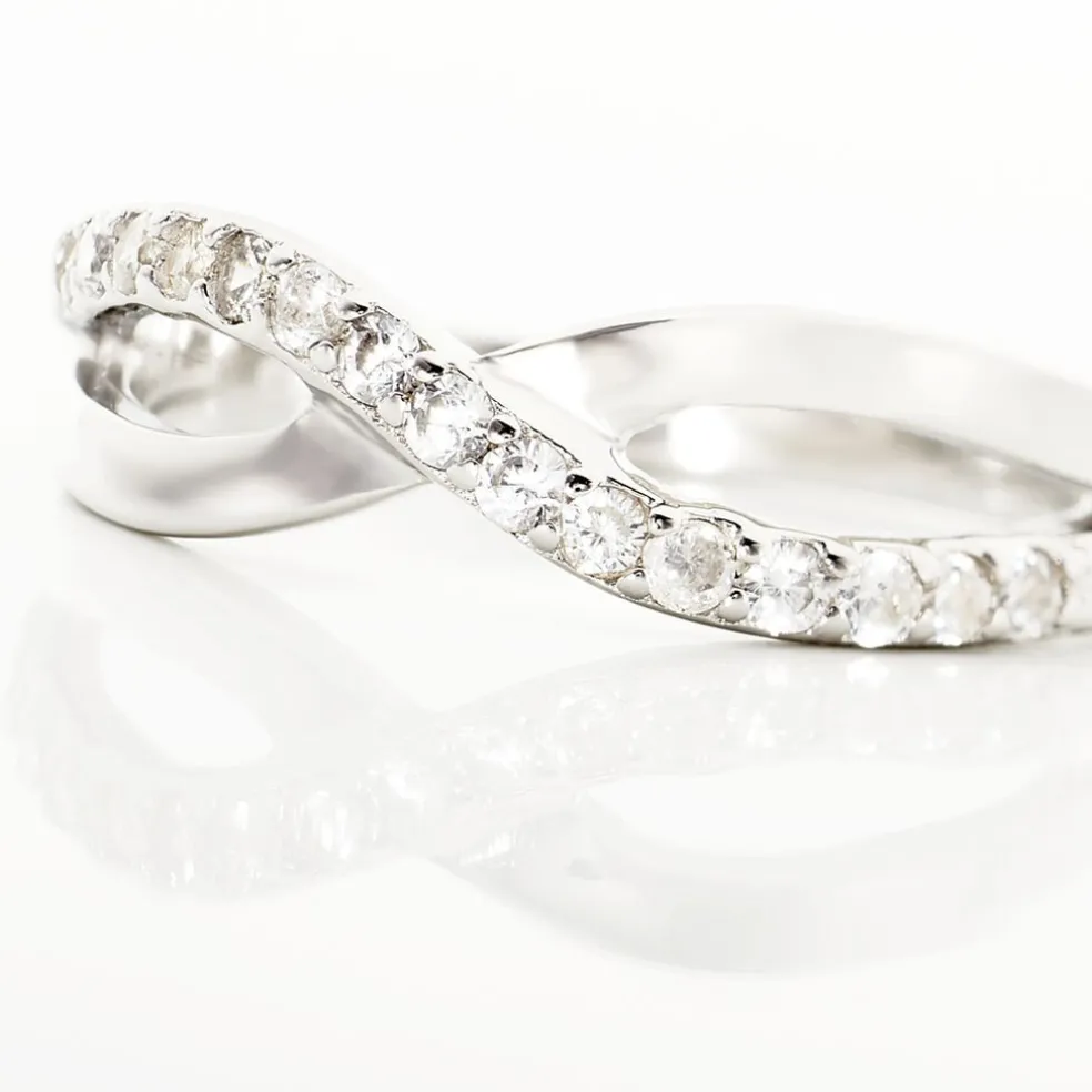 Bague Kassandre Argent Blanc Oxyde De Zirconium