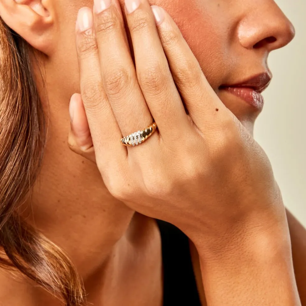 Bague Khadiga Or Jaune Diamant