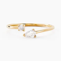 Bague Kirstin Or Jaune Diamant Synthétique