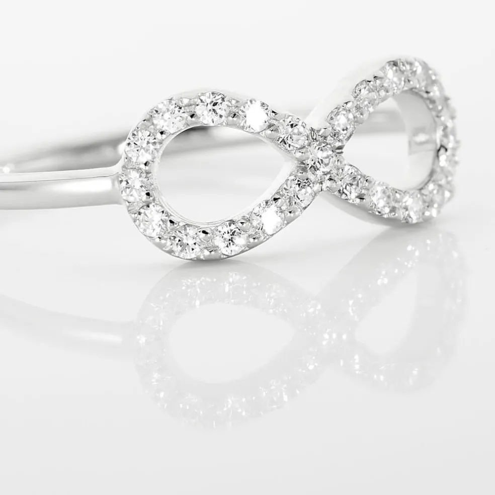 Bague Klothilda Or Blanc Oxyde De Zirconium