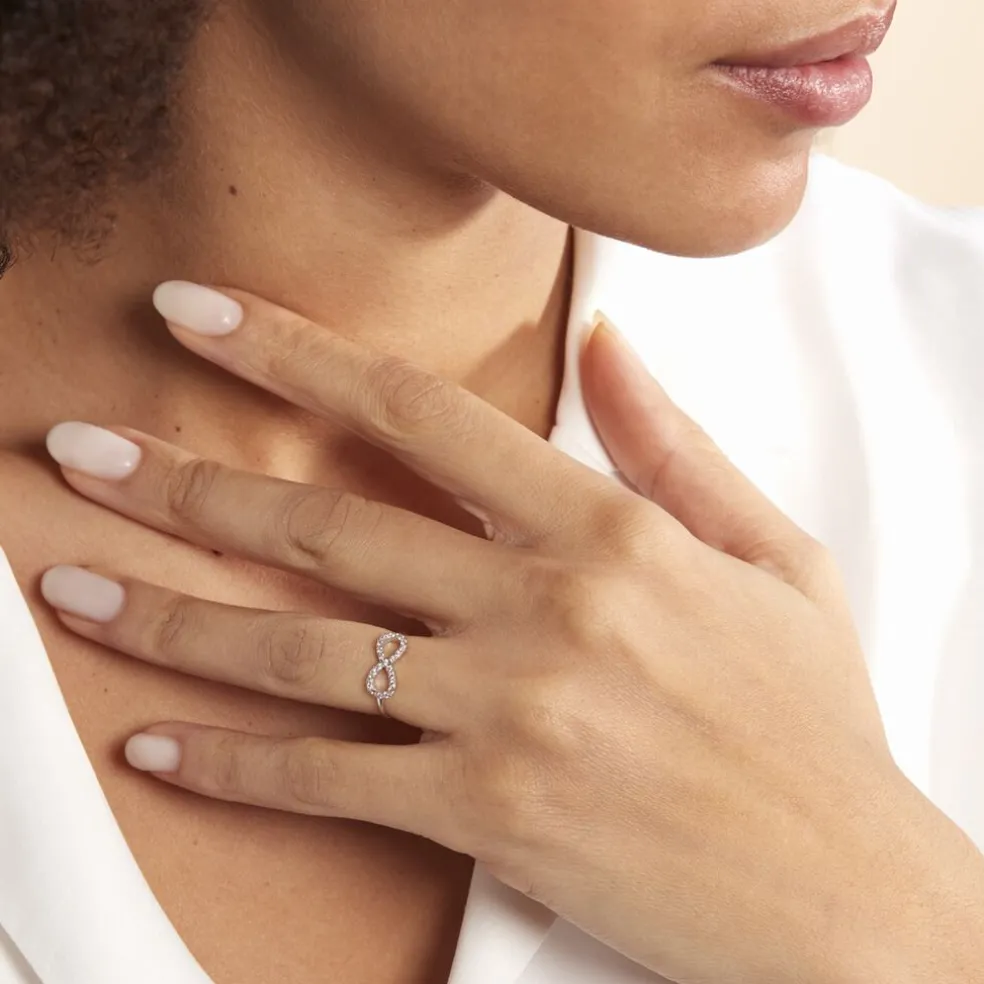 Bague Klothilda Or Blanc Oxyde De Zirconium