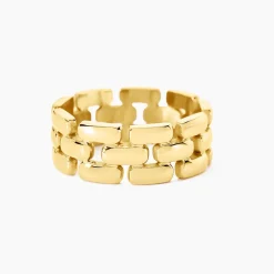 Bague Lady Code Acier Jaune