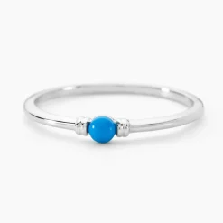Bague Laelle Argent Blanc Turquoise