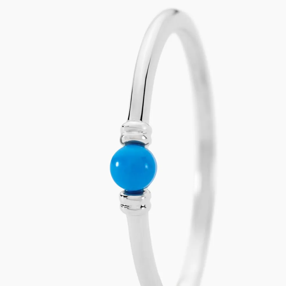 Bague Laelle Argent Blanc Turquoise