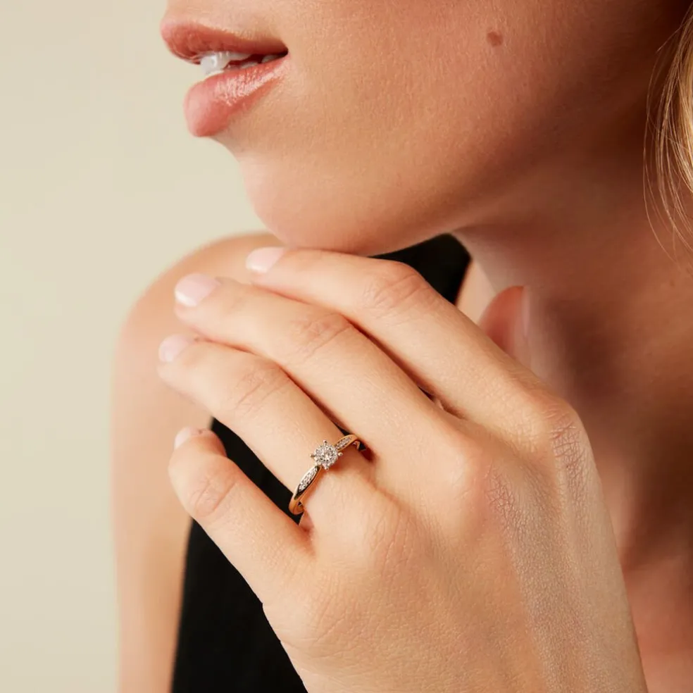 Bague Lakeshia Or Jaune Diamant