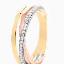 Bague Layan Or Tricolore Diamant