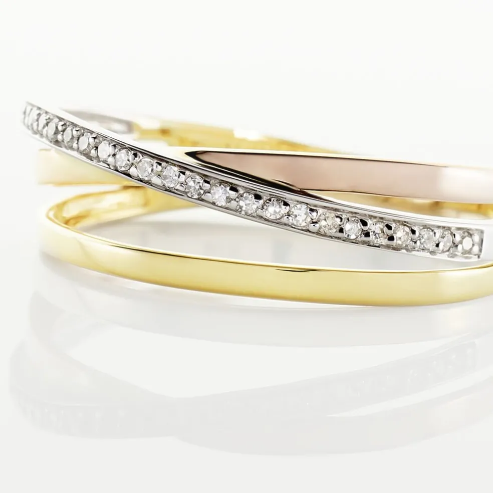 Bague Layan Or Tricolore Diamant