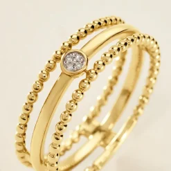 Bague Lazzaro Or Jaune Diamant