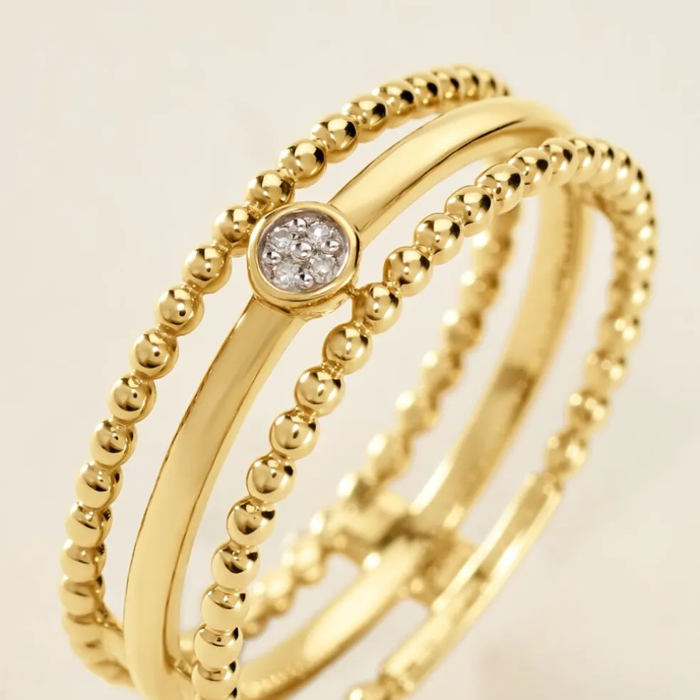 Bague Lazzaro Or Jaune Diamant
