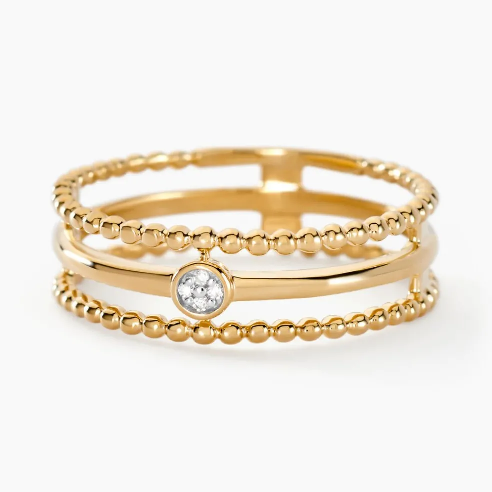 Bague Lazzaro Or Jaune Diamant