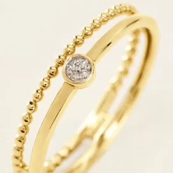 Bague Lazzaro Or Jaune Diamant