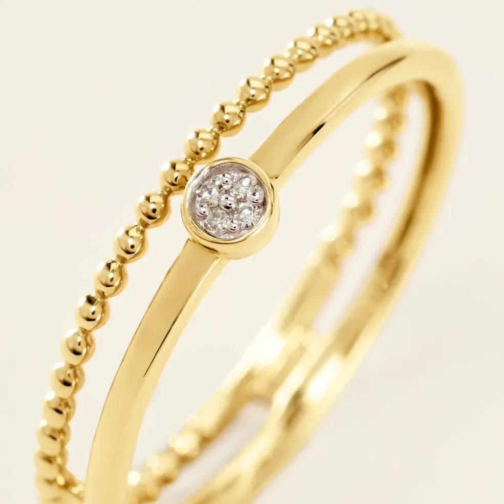 Bague Lazzaro Or Jaune Diamant