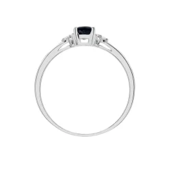 Bague Lea Or Blanc Saphir Et Diamant