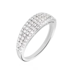 Bague Leanne Argent Blanc Oxyde De Zirconium