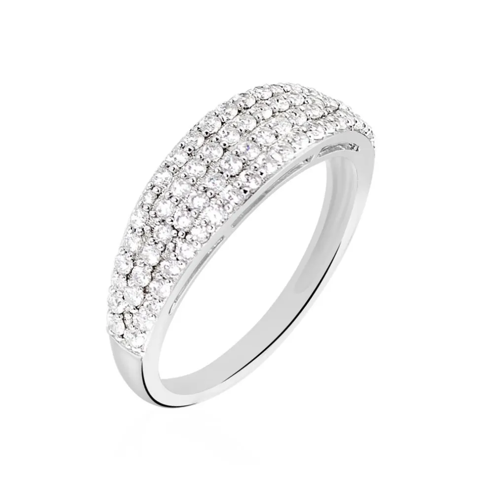 Bague Leanne Argent Blanc Oxyde De Zirconium