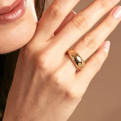 Bague Lessie Acier Doré