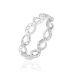Bague Lilo Or Blanc Oxyde De Zirconium