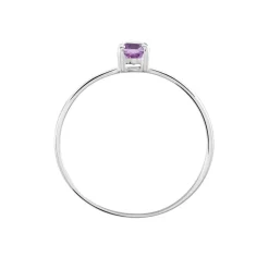 Bague Lily Or Blanc Amethyste