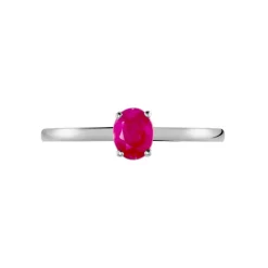 Bague Lily Or Blanc Rubis