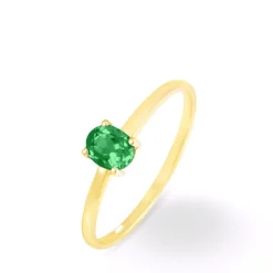 Bague Lily Or Jaune Emeraude