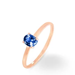 Bague Lily Or Rose Saphir