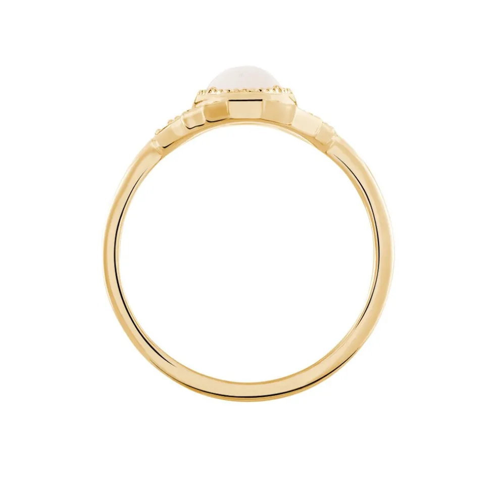 Bague Linna Plaqué Or Jaune Pierre De Lune