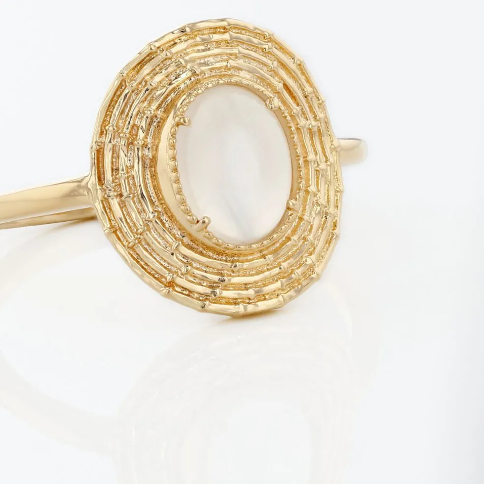 Bague Linna Plaqué Or Jaune Pierre De Lune