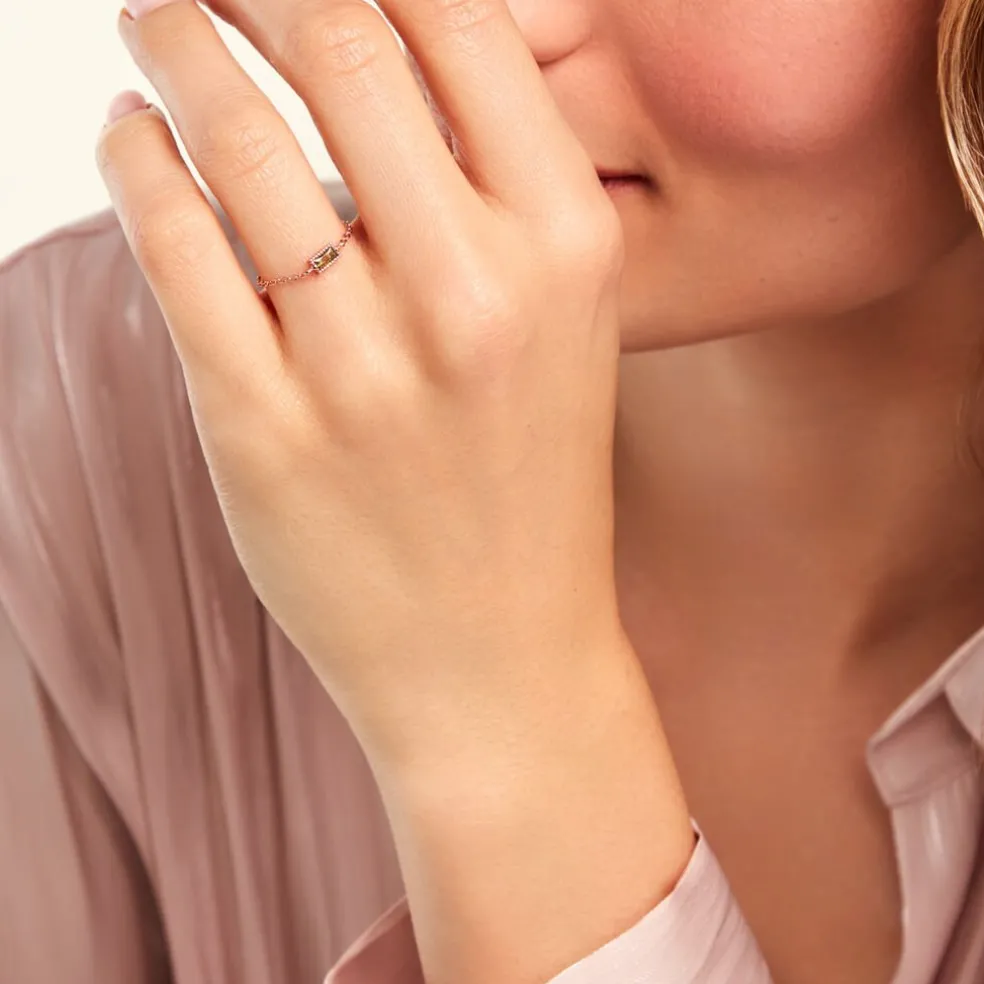 Bague Lipa Argent Rose Oxyde De Zirconium