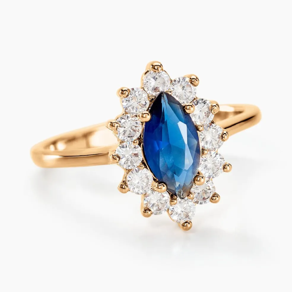 Bague Lisea Plaqué Or Jaune Verre Et Oxyde De Zirconium