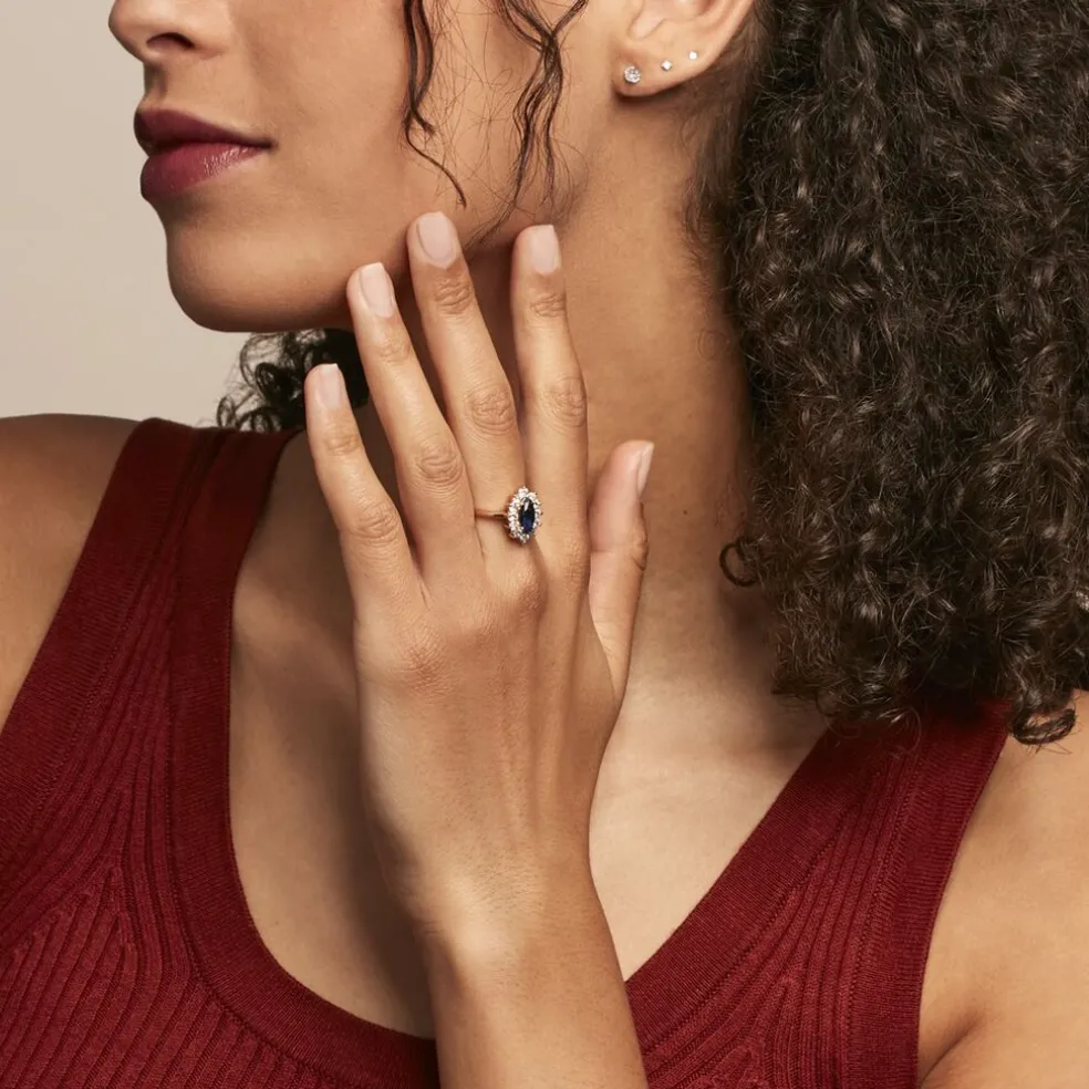 Bague Lisea Plaqué Or Jaune Verre Et Oxyde De Zirconium