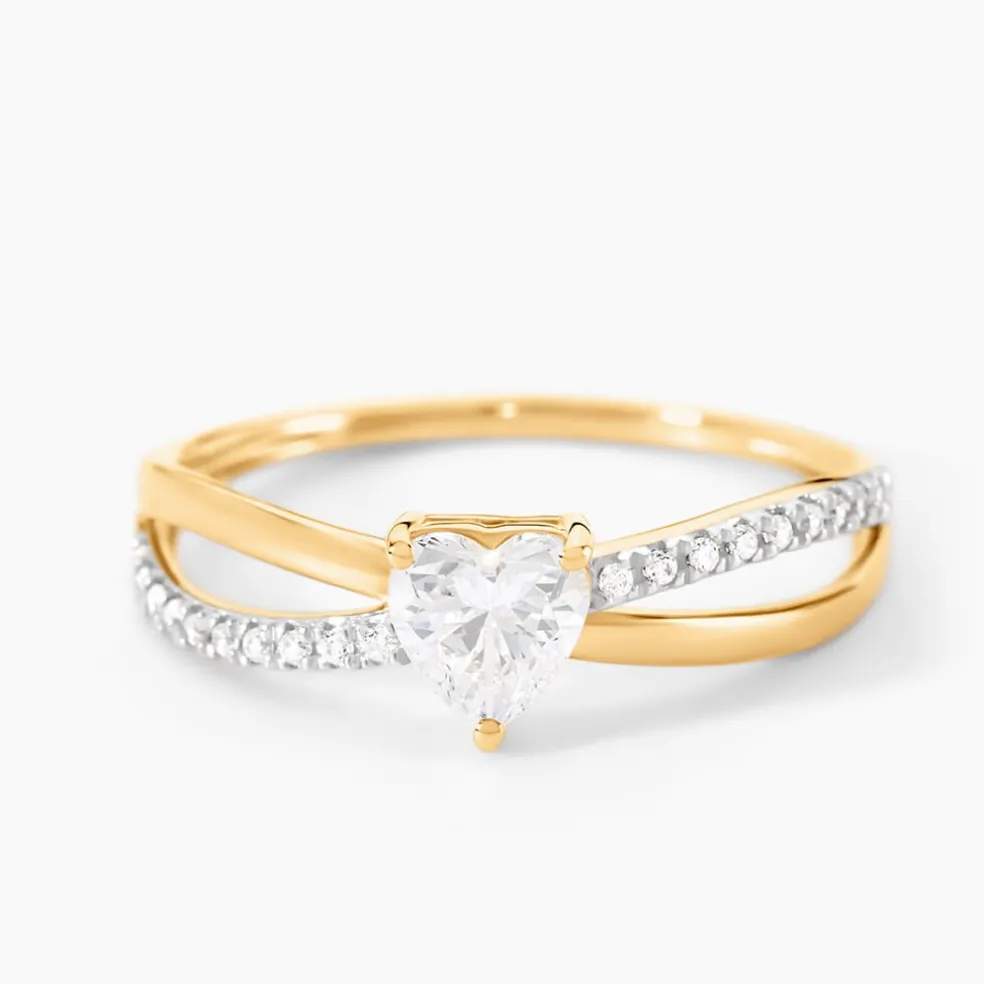 Bague Lonan Or Jaune Oxyde De Zirconium