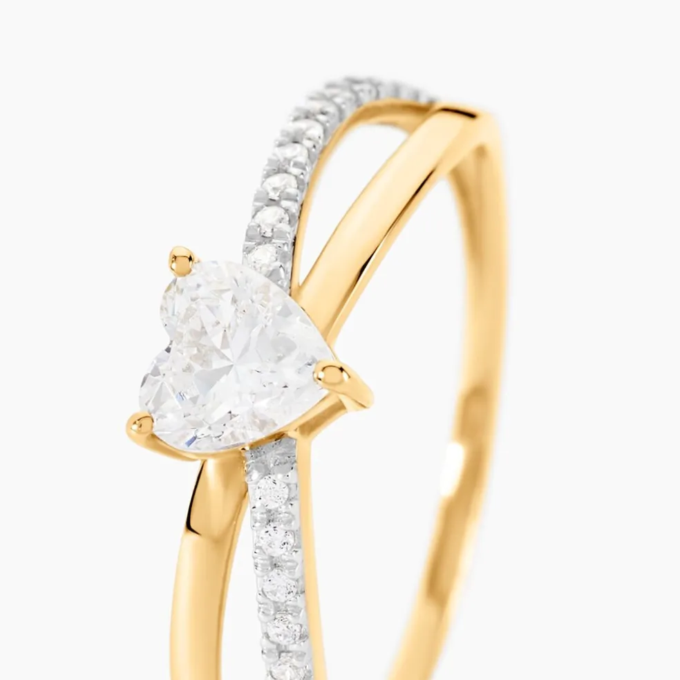 Bague Lonan Or Jaune Oxyde De Zirconium