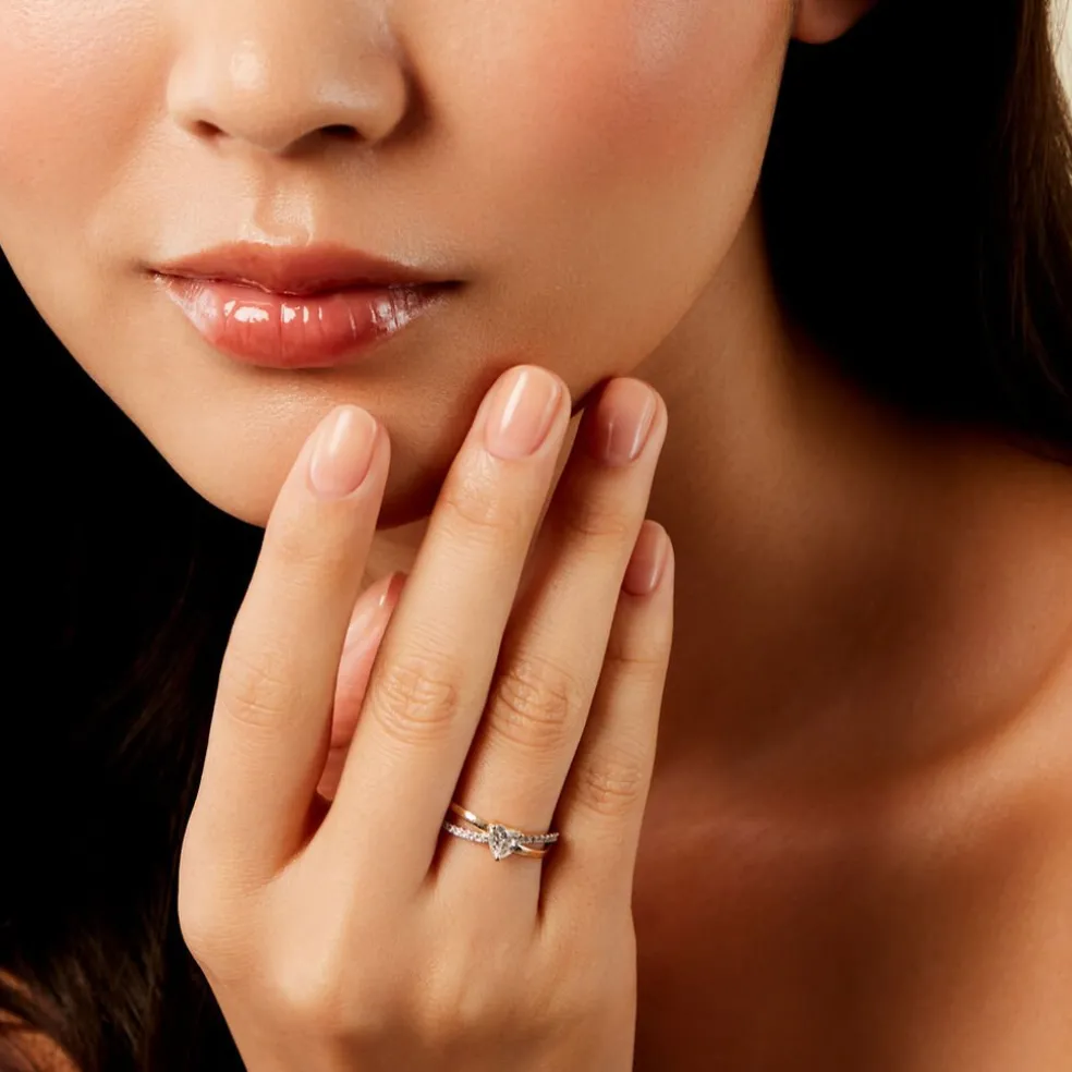 Bague Lonan Or Jaune Oxyde De Zirconium