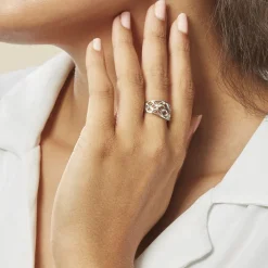 Bague Losangia Argent Blanc