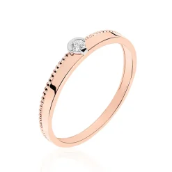 Bague Lou Or Rose Diamant