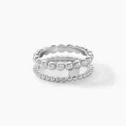 Bague Louisette Argent Blanc