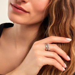 Bague Louve Argent Blanc
