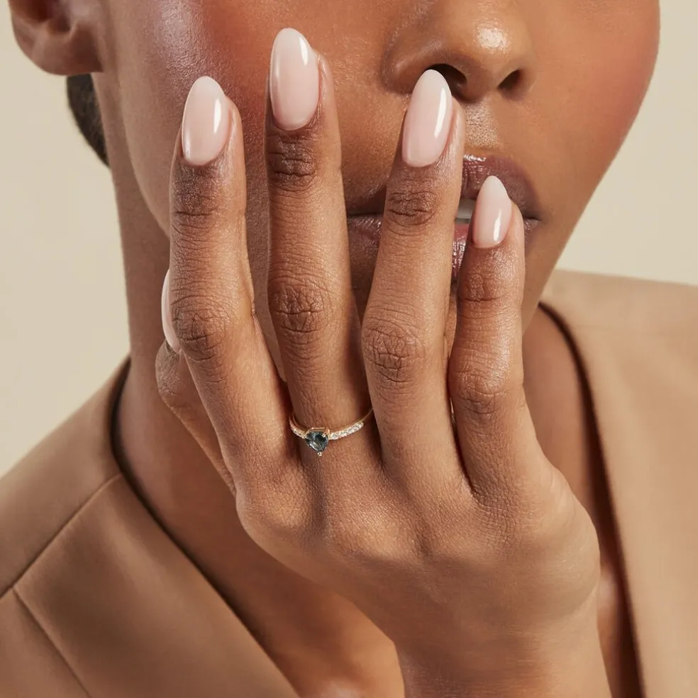 Bague Love Ring Or Jaune Topaze Oxyde De Zirconium