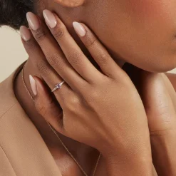 Bague Love Ring Or Jaune Améthyste Oxyde De Zirconium