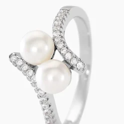 Bague Lua Argent Blanc Perle De Culture Oxyde De Zirconium