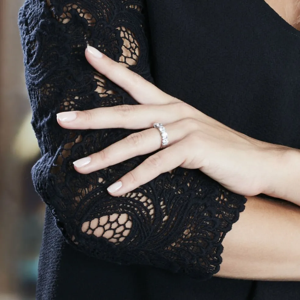 Bague Lyana Or Blanc Oxyde De Zirconium